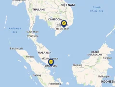 Mapa plavby